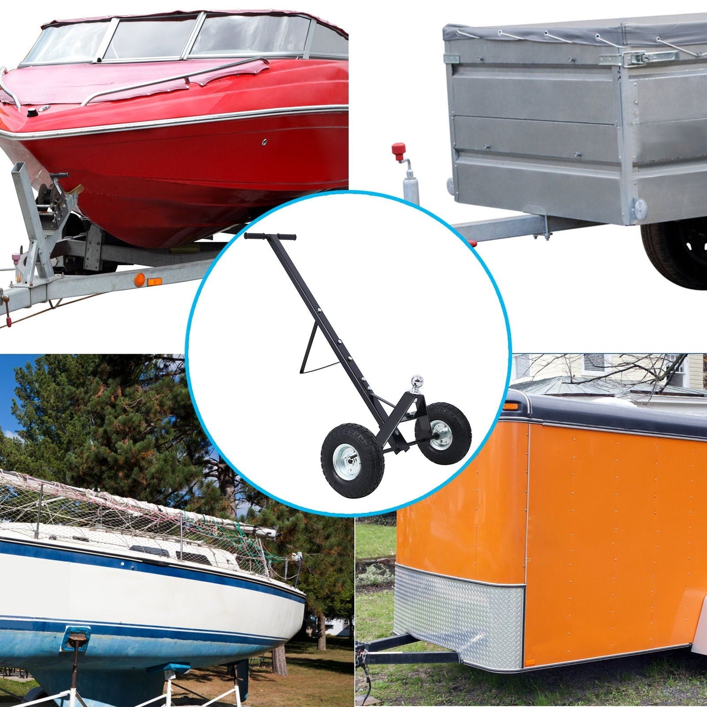 Heavy Duty Trailer Dolly With Pneumatic Tires