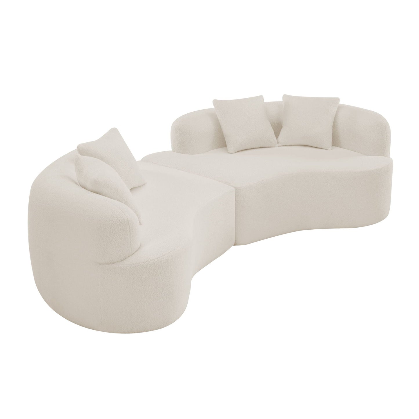 Curved 4 Seater Full Compression Sponge Sofa