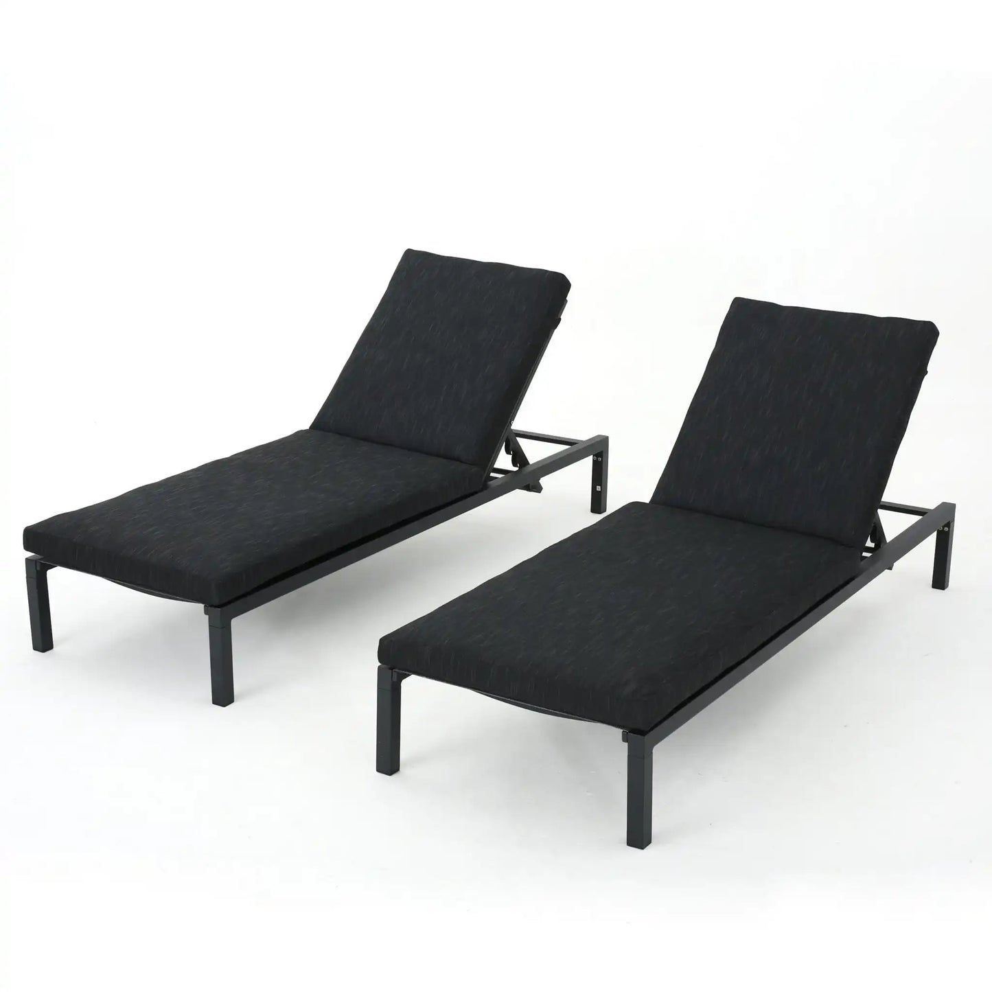 Modern Chaise Lounge with Water Resistant Fabric Cushions