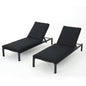 Modern Chaise Lounge With Water Resistant Fabric Cushions