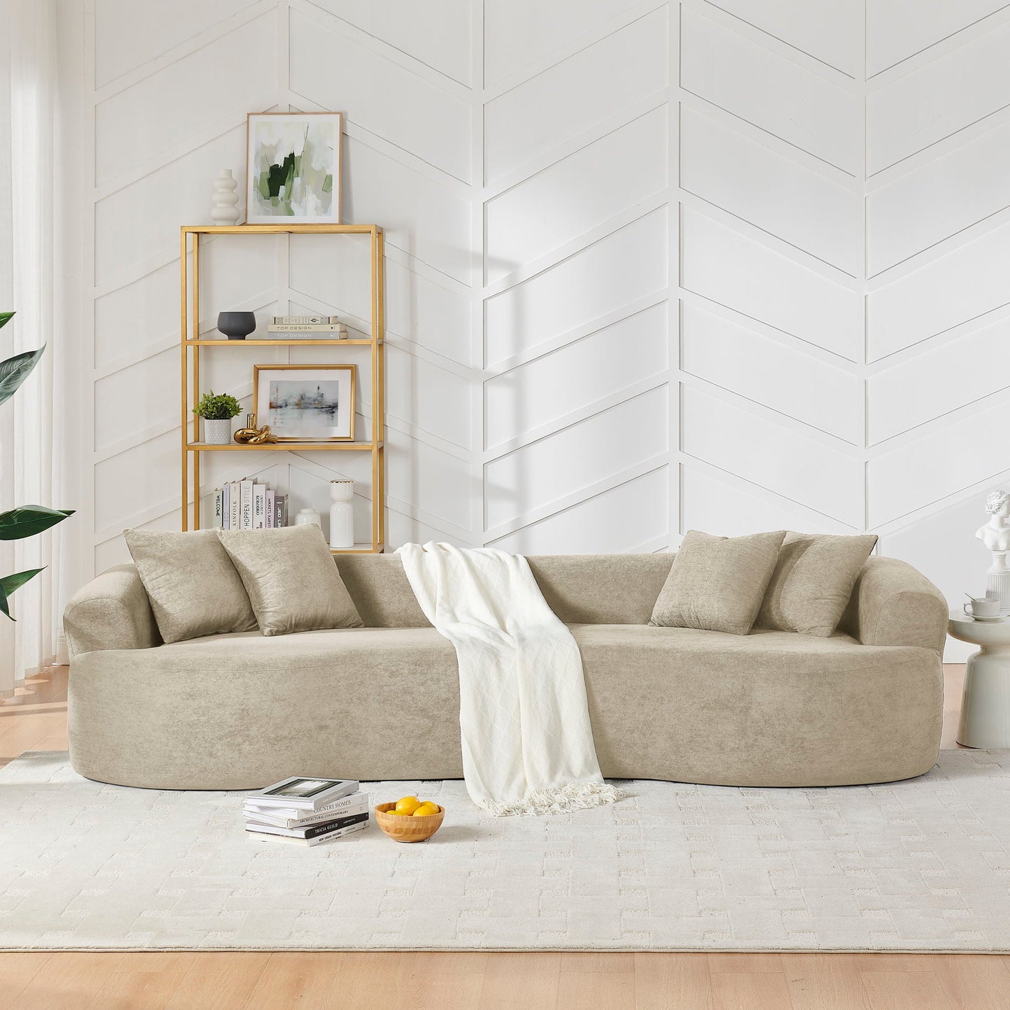 4 Seater Curved Cloud Sectional Sofa