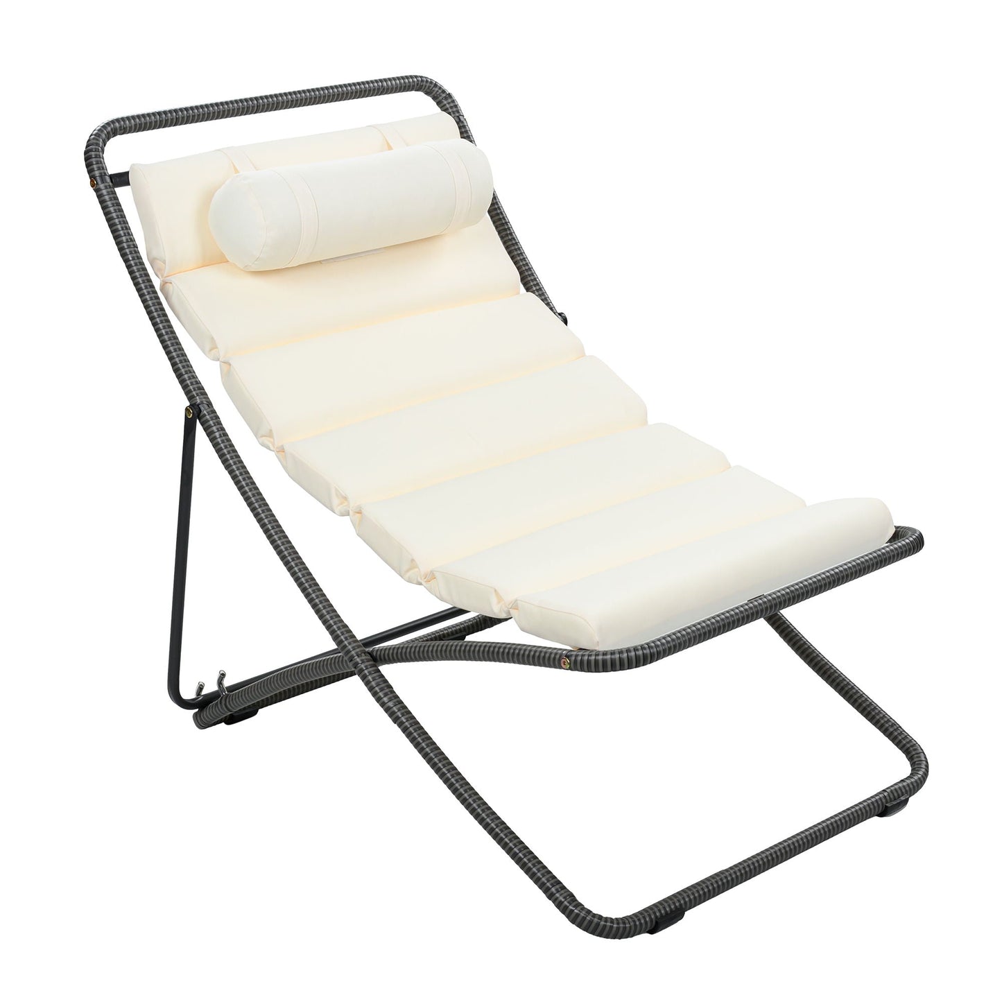 Outdoor Folding Chair With Adjustable Backrest (Set of 2)