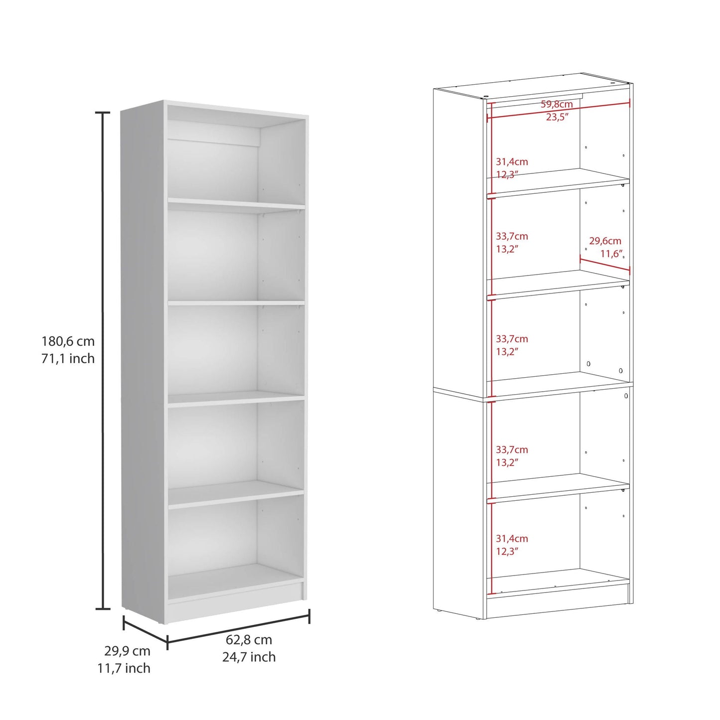 Levan - 3 Piece Living Room Set With 3 Bookcases