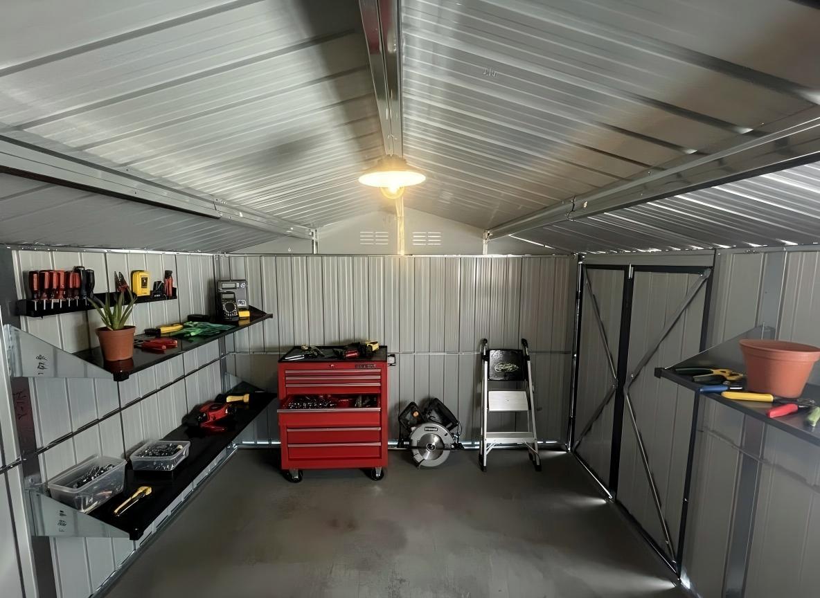 12x10 ft Metal Garden Shed Outdoor Storage