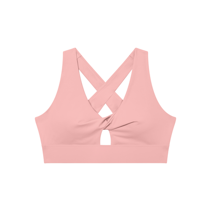 Loki & Ivy Women's Twist Front V-Neck Sports Bra