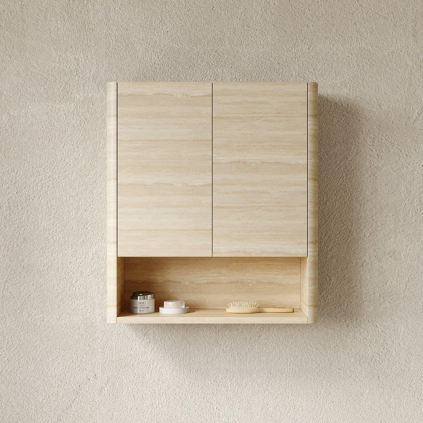 ZUNO 26" Wall-Mounted Bathroom Cabinet with Doors and Shelf