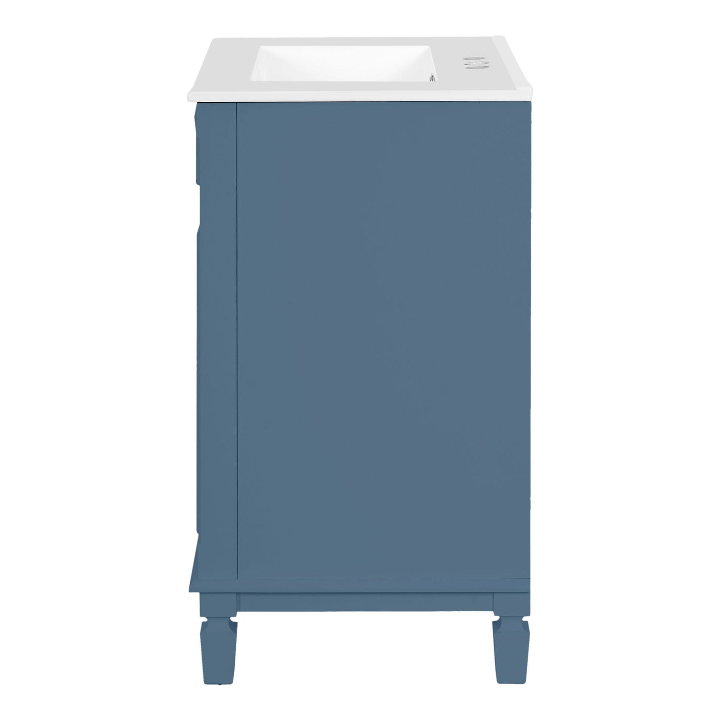 Bathroom Vanity With Sink, Compact Cabinet & 2 Drawers And Adjustable Shelf