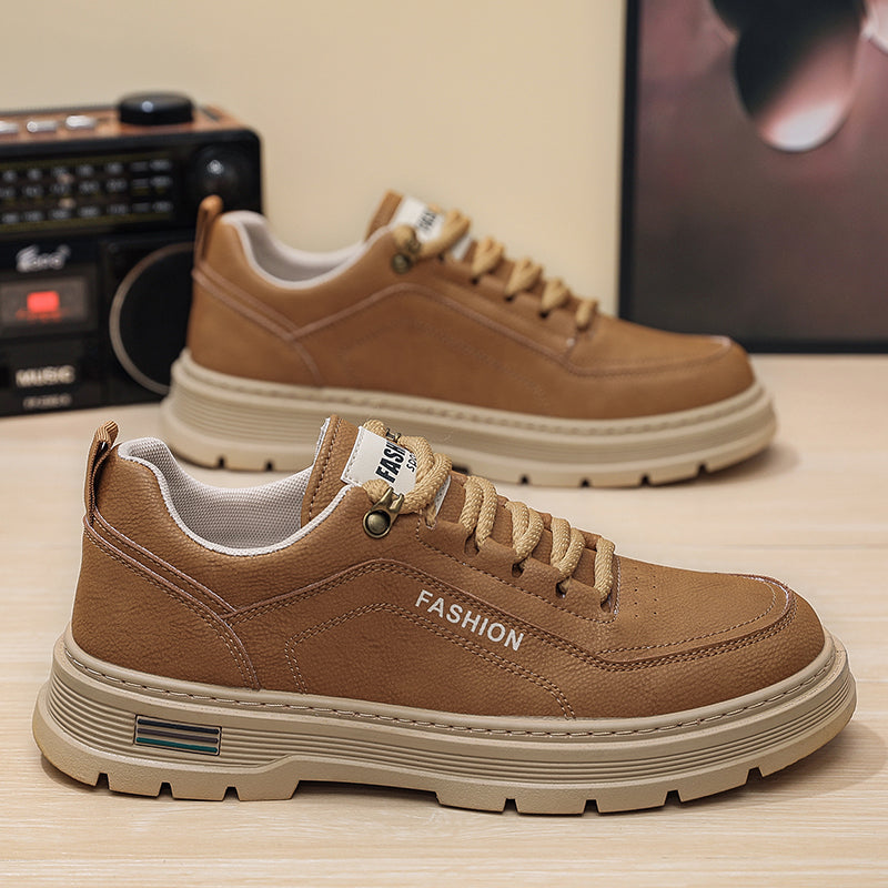 Breathable Summer Men's Skate Shoes, Thick Sole Sports Casual Flat Trendy Sneakers