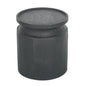 Black Wooden Cylinder Side Table