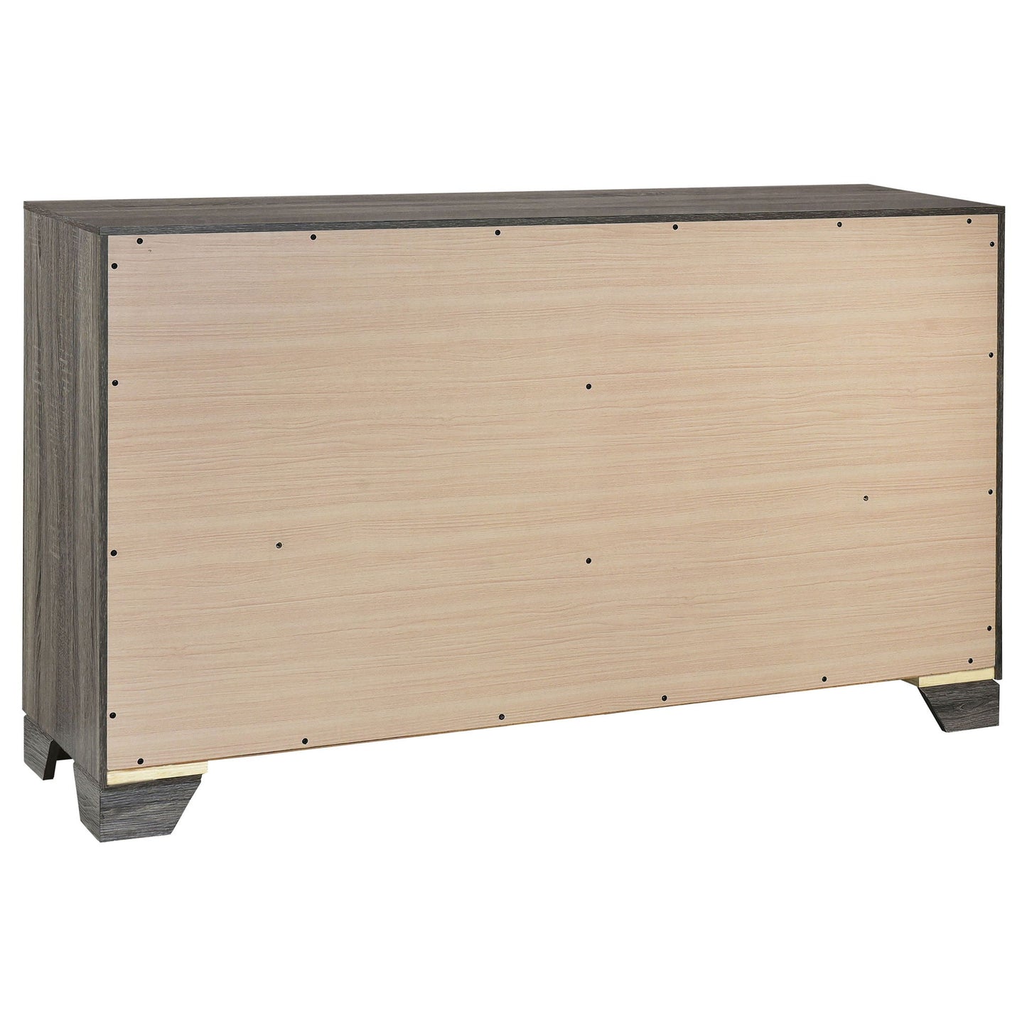 Funston - 4 Piece Queen Bedroom Set With Upholstered Headboard - Oak