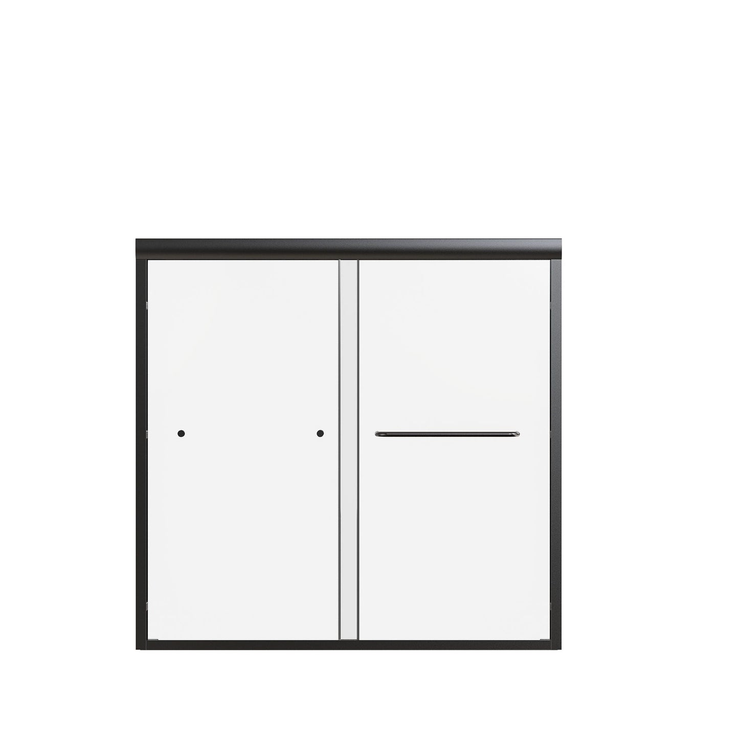 Semi-Frameless Double Sliding Shower Door, Bypass Shower Door, 1 / 4" (6Mm) Thick SGCC Tempered Glass Door