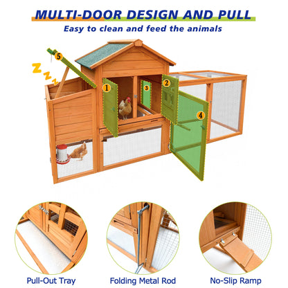 80" Chicken Coop with Nest Box