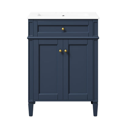24" Bathroom Vanity with 2 Doors and Tip-Out Drawer