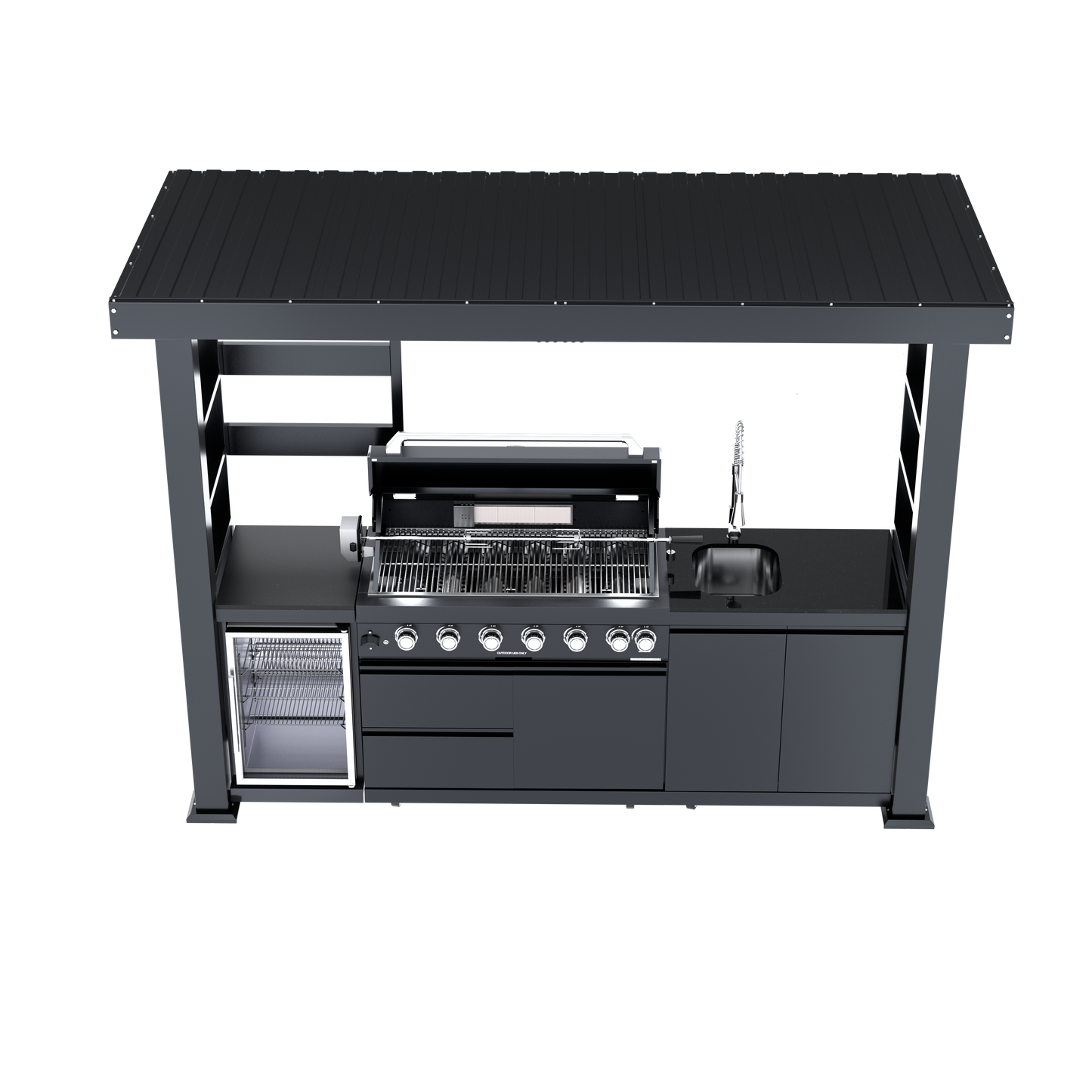 108-Inch 6-Burner Deluxe Outdoor Kitchen Grill