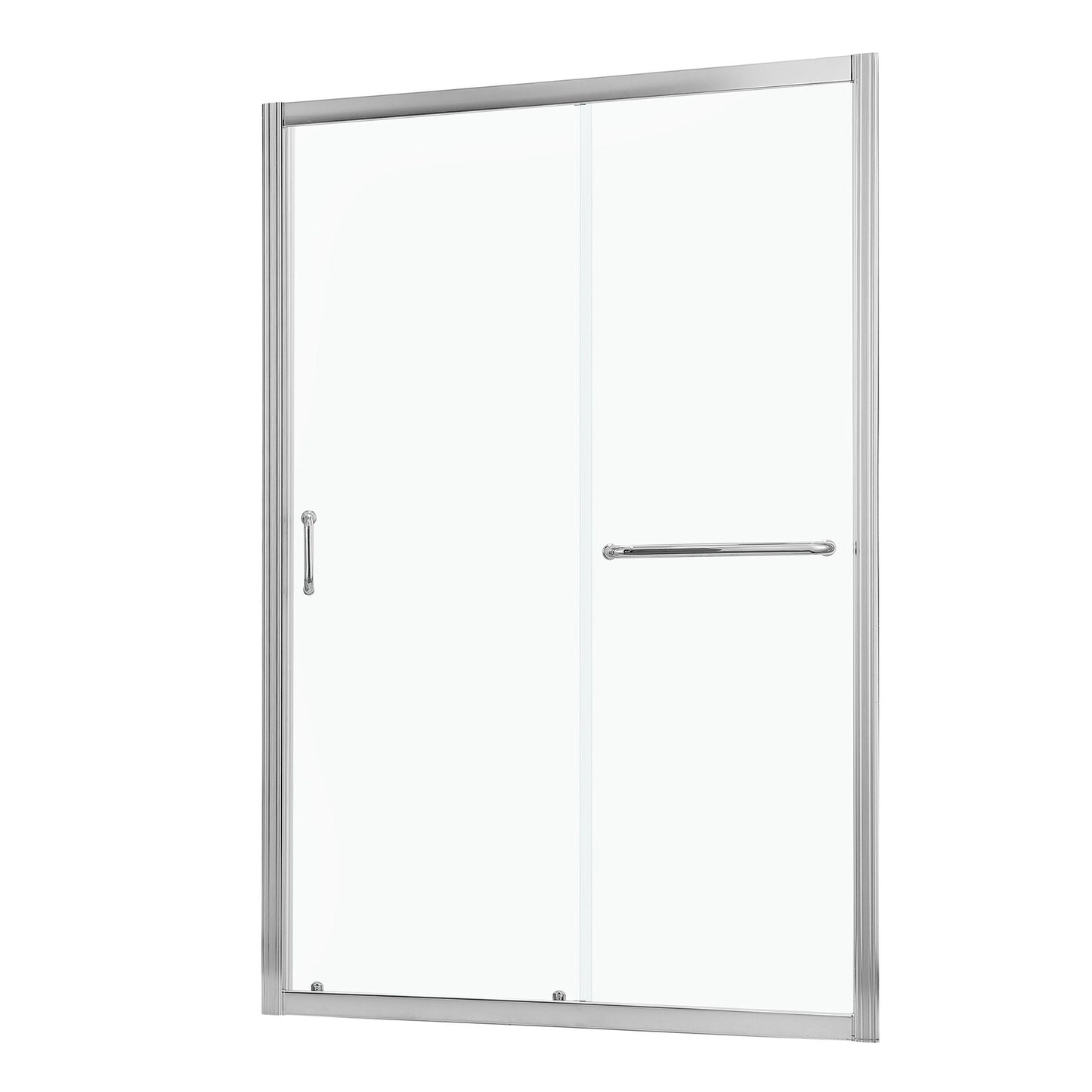 Single Sliding Bypass Shower Door Tempered Glass Enclosure