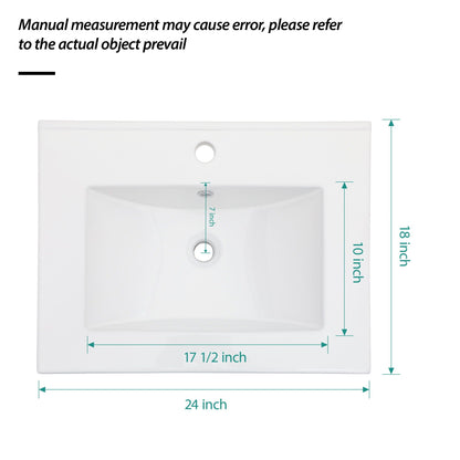 Premium Rectangular Vanity Top With Single Faucet Hole And Overflow