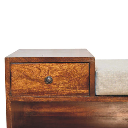 Retreat - Shoe Bench, 1 Drawer - Chestnut