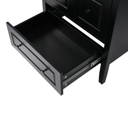 Retro Bathroom Vanity With Sink, Soft Closing Cabinet & Drawers