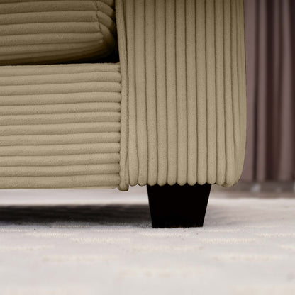 Modern Classic Fabric Single Chair Deep Seat Sofa With Pillow