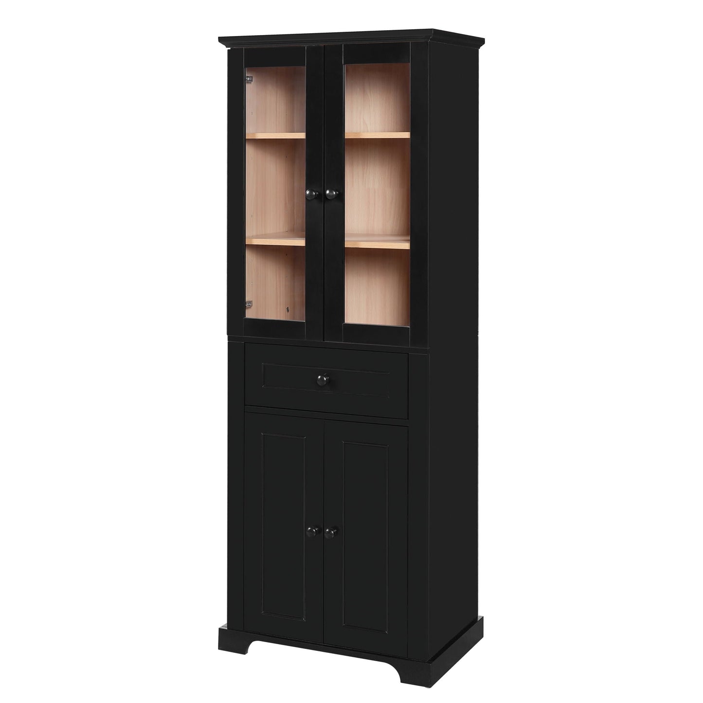 Bathroom Storage Cabinet, Adjustable Shelves & Drawer, Freestanding Tower