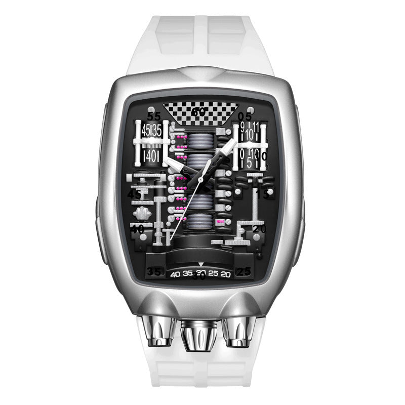 Engine Movement Mens Watch Brand Quartz Watch Fashionable And Distinctive