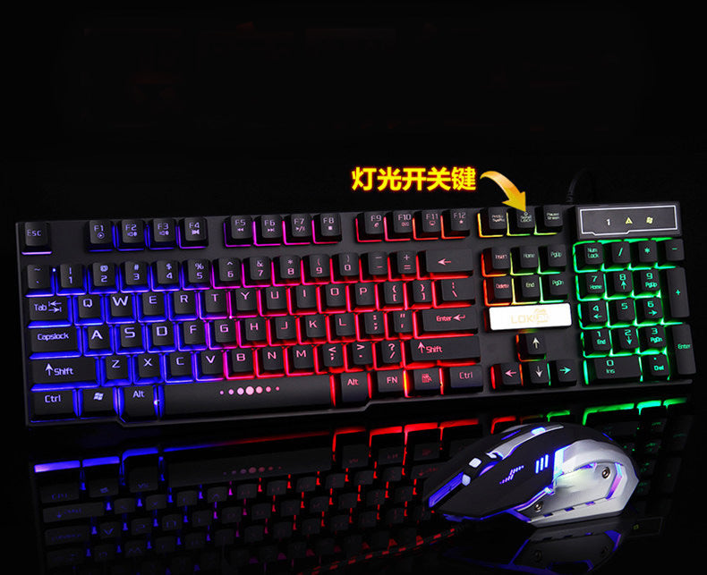 RGB Gaming Keyboard with Glowing USB Cable - Mechanical Switches for Precision Control