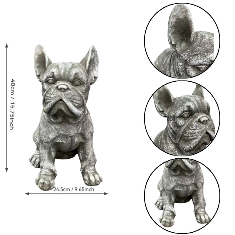 16" Outdoor Weatherproof French Bulldog Statue