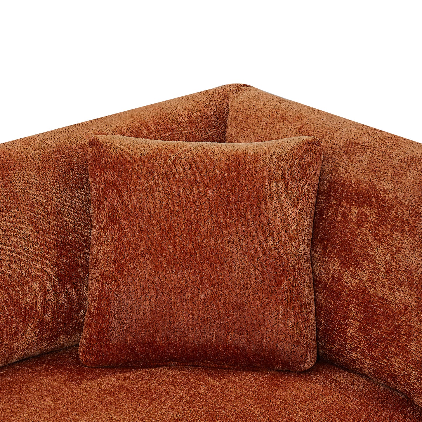 83.50" Modern Flared Arms Sofa (Caramel)
