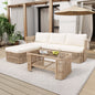Outdoor PE Rattan Patio Furniture Set with Iron Frame