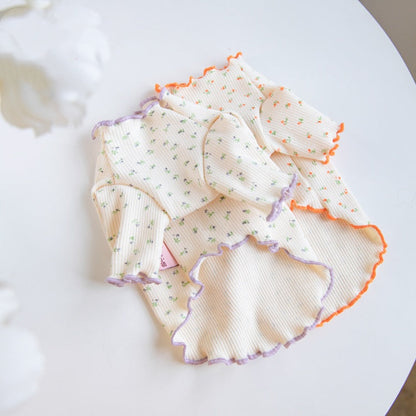 Floral-patterned Home Base-layer Pet Clothing