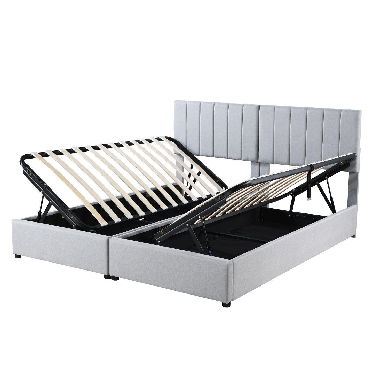 Upholstered Platform Bed With A Hydraulic Storage System