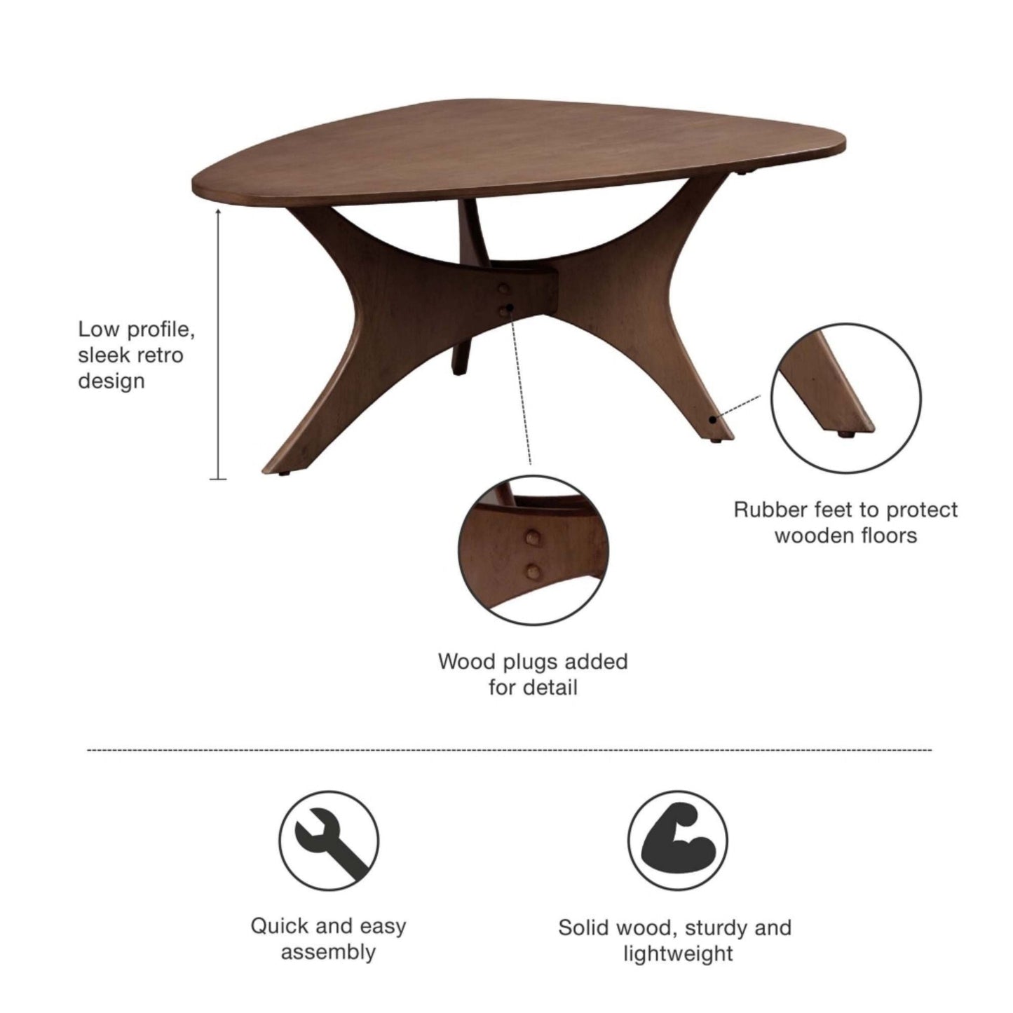 Triangle Table With Unique Design