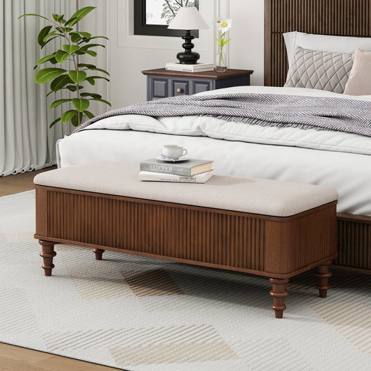 50.8-Inch Multi-Functional Storage Ottoman Bench