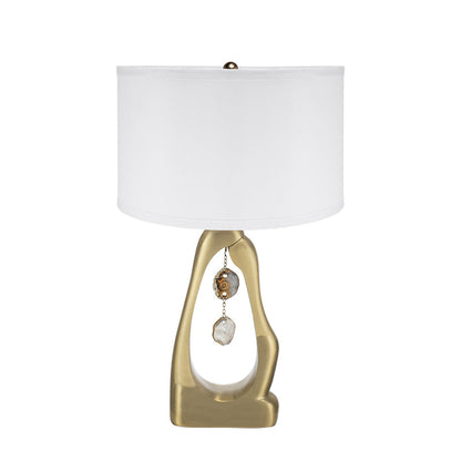 Geode-Inspired Gold Aluminum Table Lamp