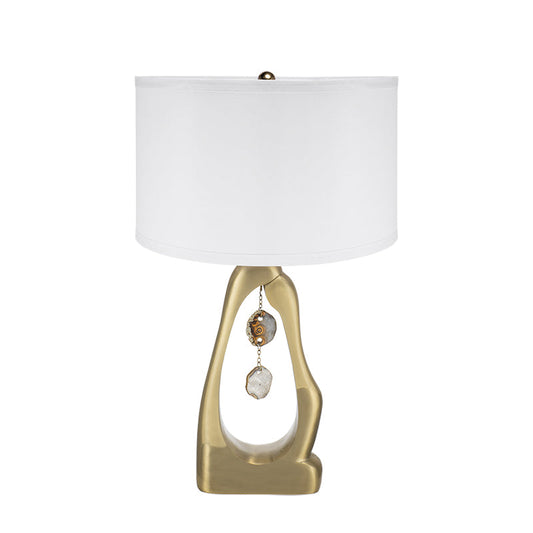 Geode-Inspired Gold Aluminum Table Lamp