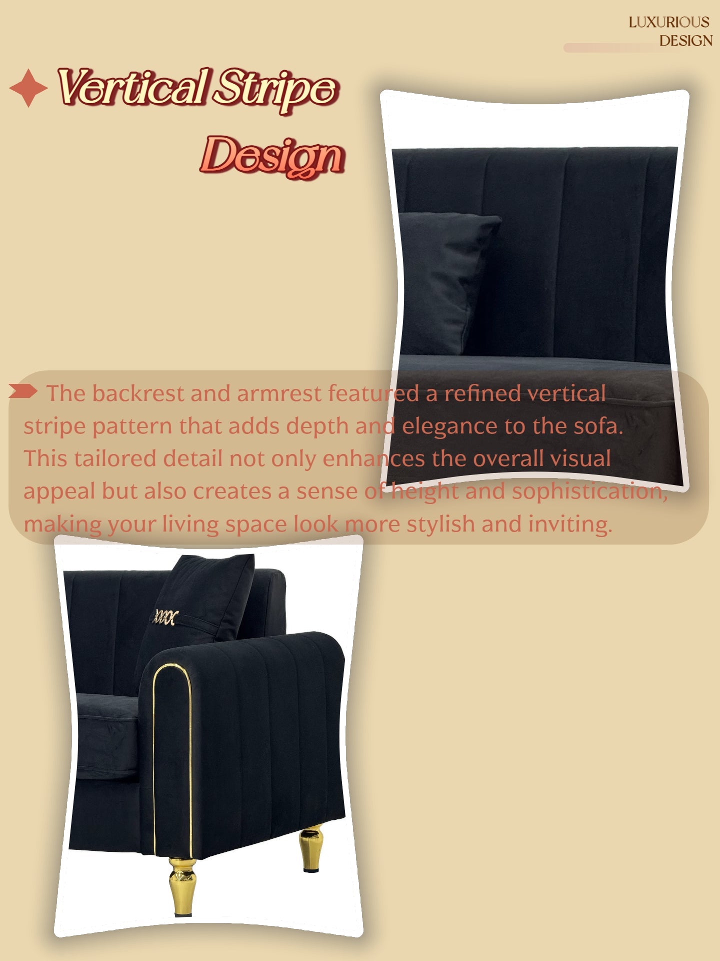 FX-P11-BK 87.4 Inch Modern Sofa Couch for Living Room, 3 Seater Upholstered Sofa with Pillows