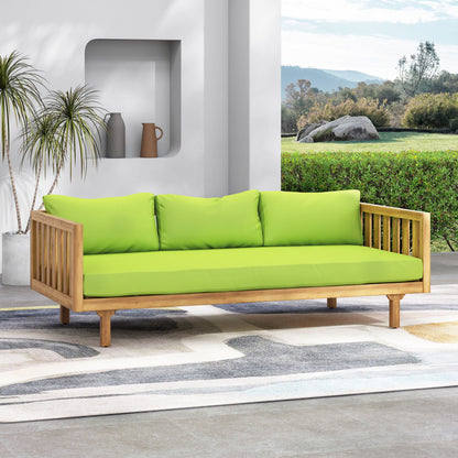 Claremont 3 Seater Daybed Teak Acacia Wood Water Resistant Cushions