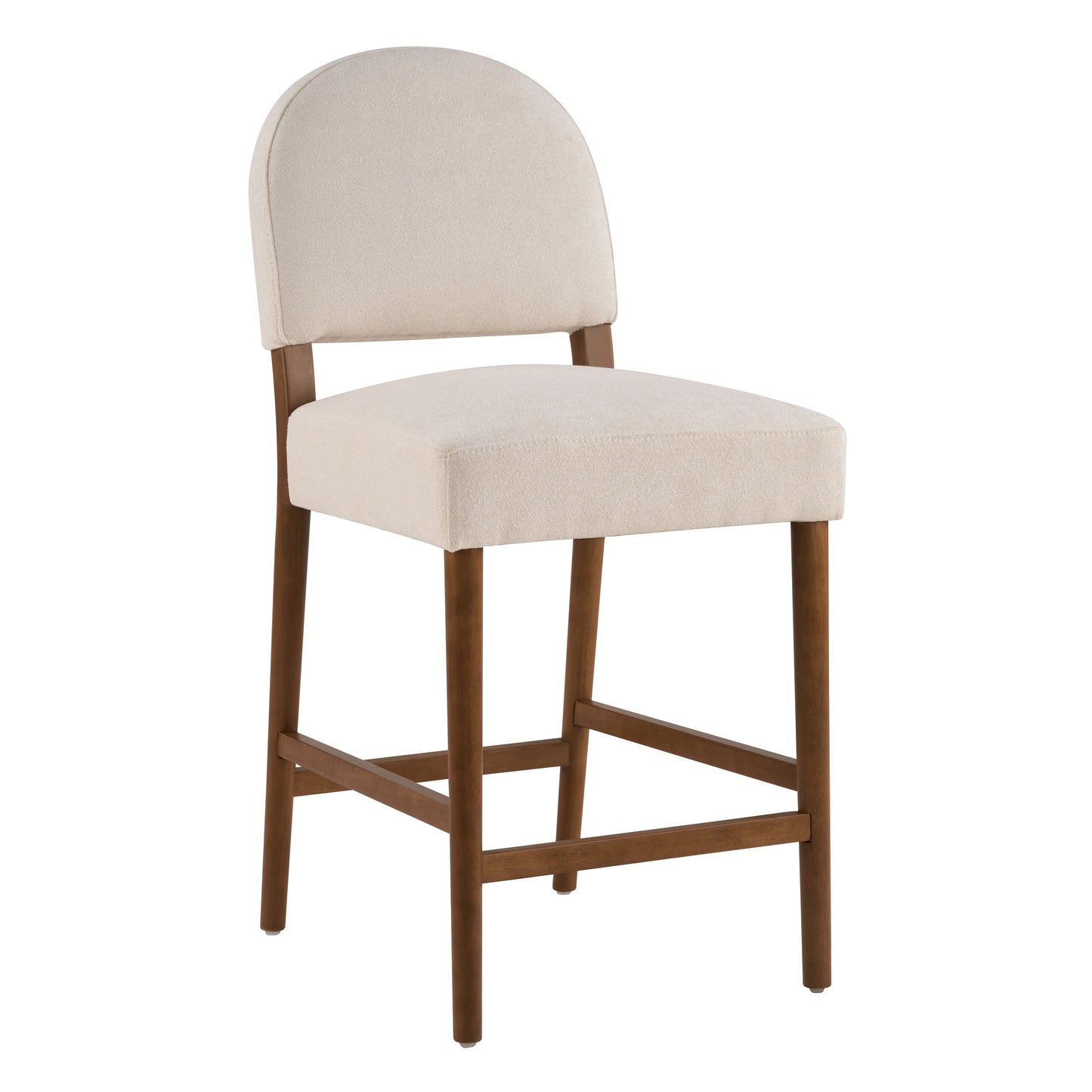 26'' Seat Height Fabric & Rubberwood Bar Stool