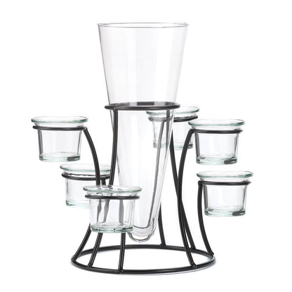 Circular Candle Stand with Vase