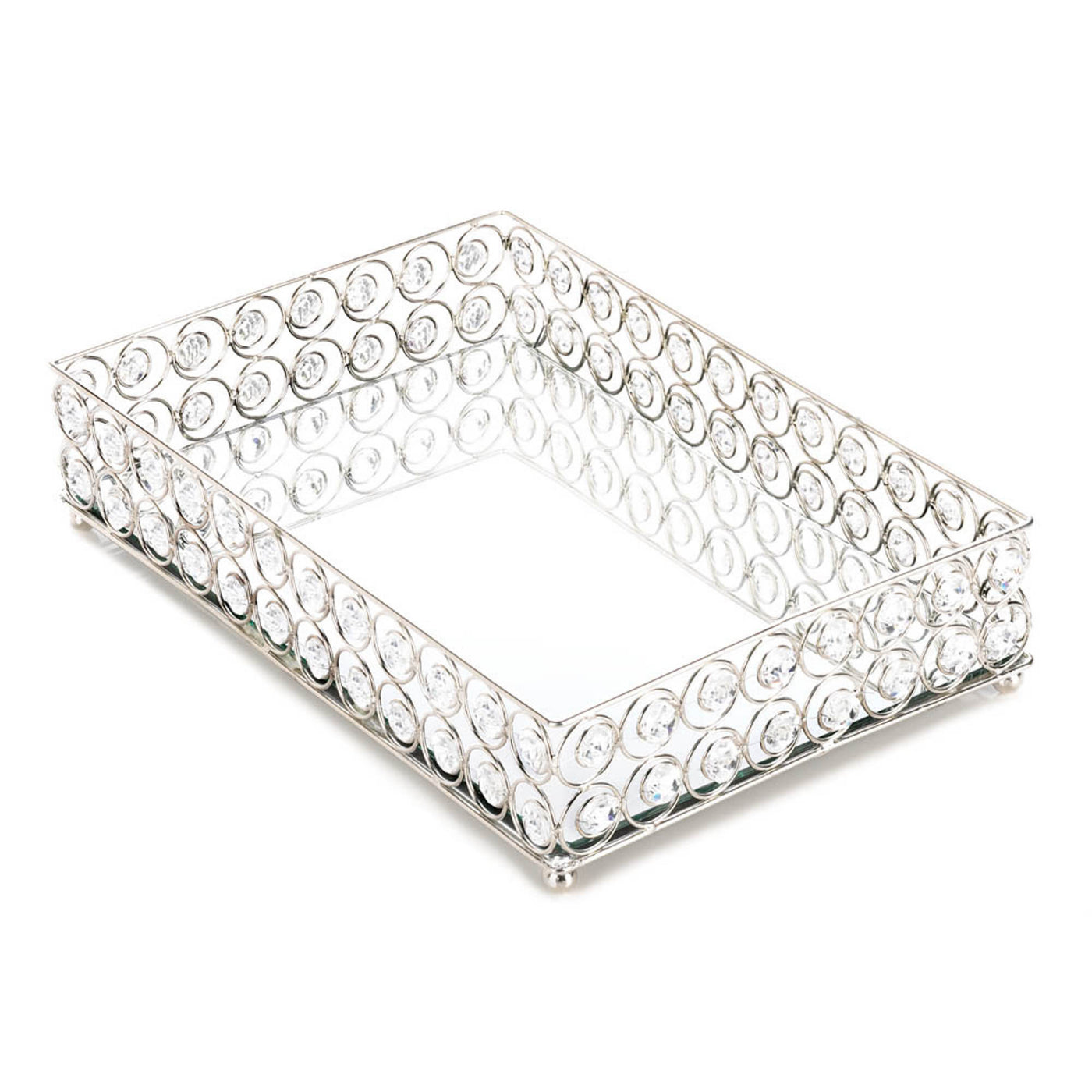 Shimmer Rectangle Jeweled Tray