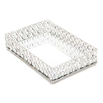 Shimmer Rectangle Jeweled Tray