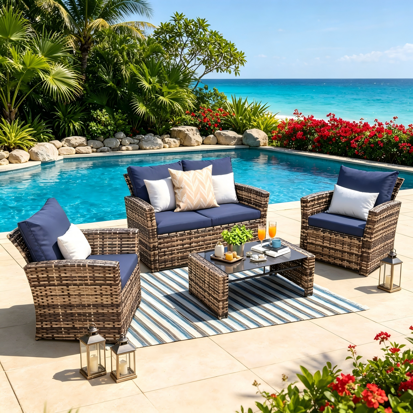 KROFEM 4-Piece Patio Furniture Set
