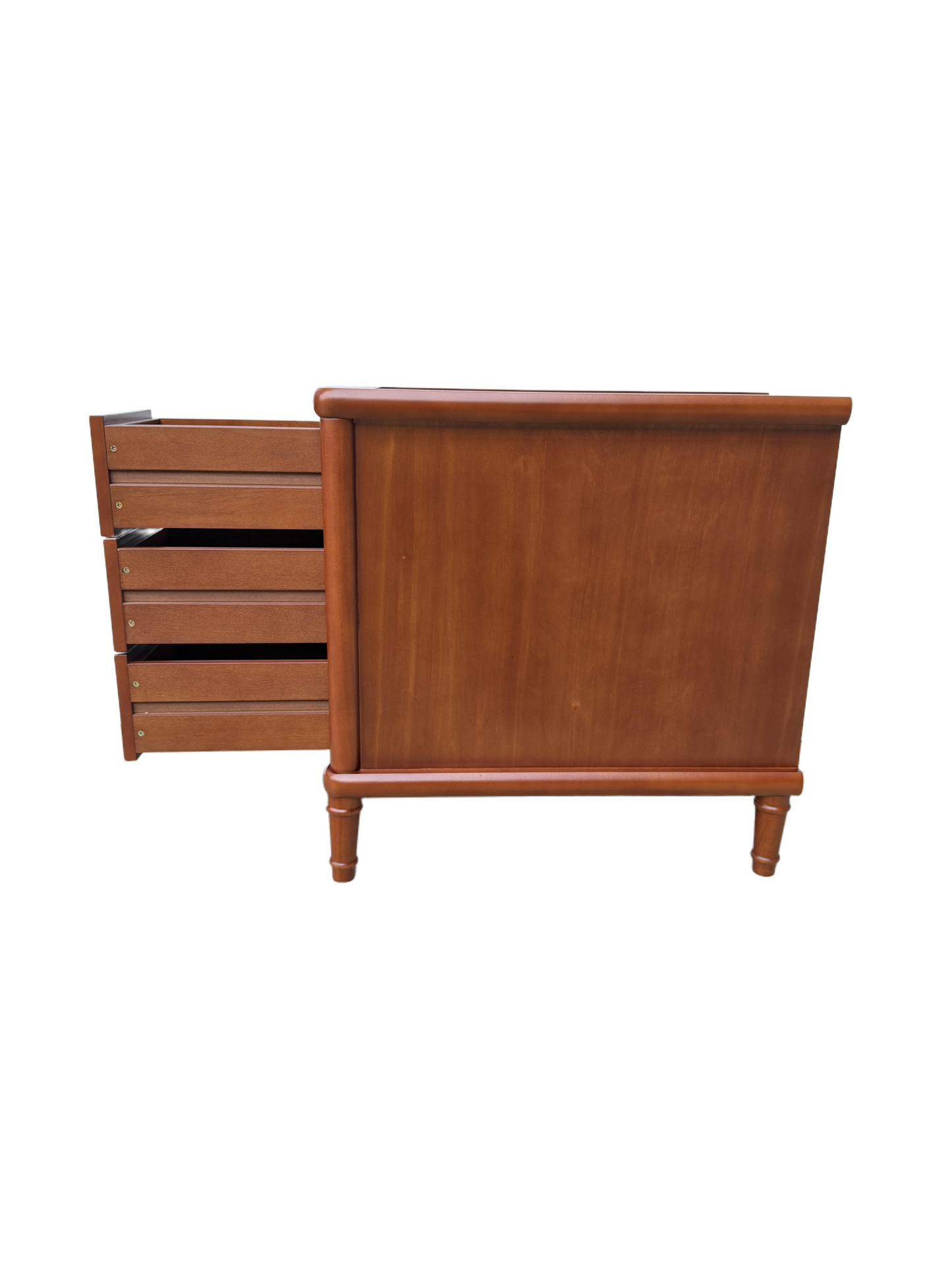 Rattan Narrow Side Table with 3 Drawers