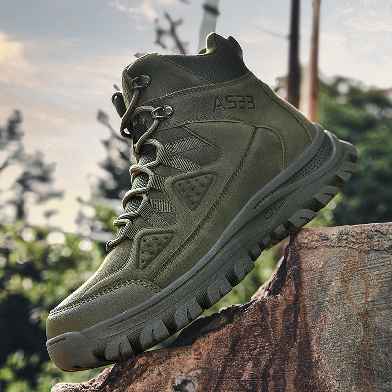 Outdoor Work Boots Combat Training Boots Low-top Lace-up