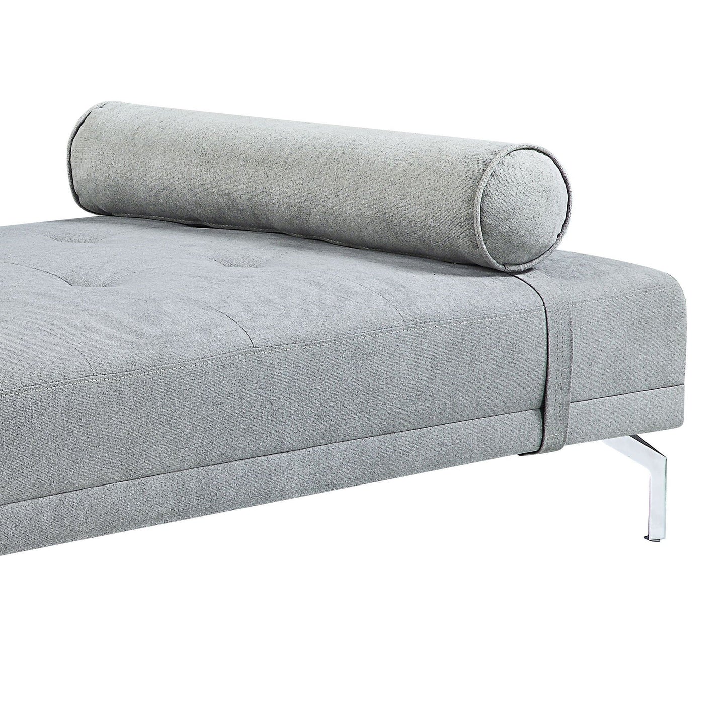 Quenti Velvet Sofa Bed With Pillow - Gray