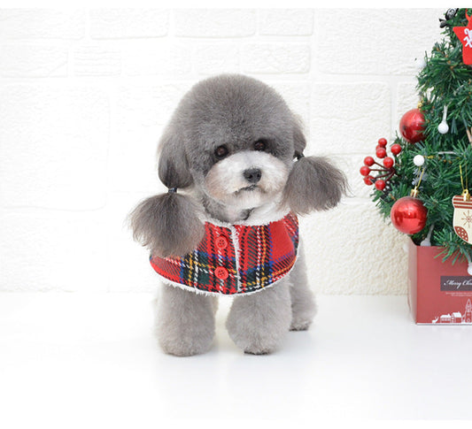 Christmas Knitted Turtleneck Dog Sweater Christmas Red Hedging Pet Winter Coat Clothes Holiday Dog Warm Clothing