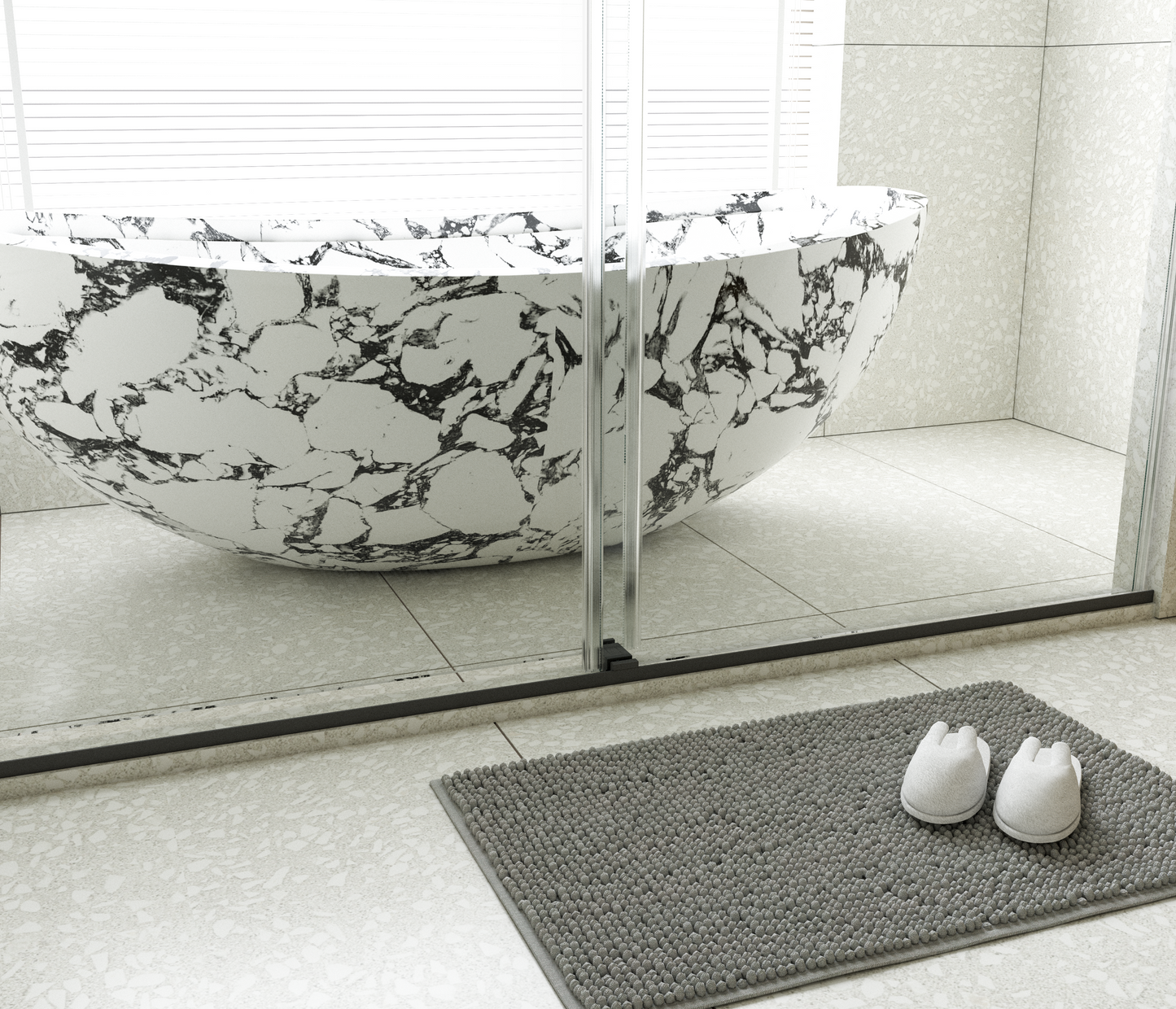 56-60"W x 76"H Frameless Double Sliding Soft-Close Shower Door