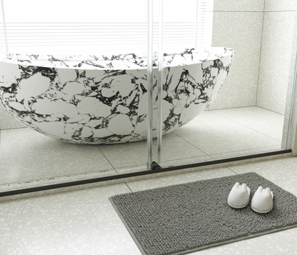 56-60"W x 76"H Frameless Double Sliding Soft-Close Shower Door