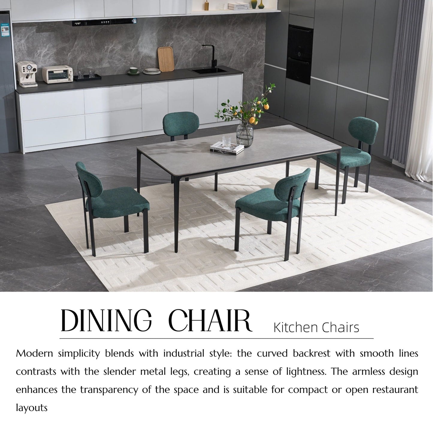 Dining Armless Chairs (Set of 2)