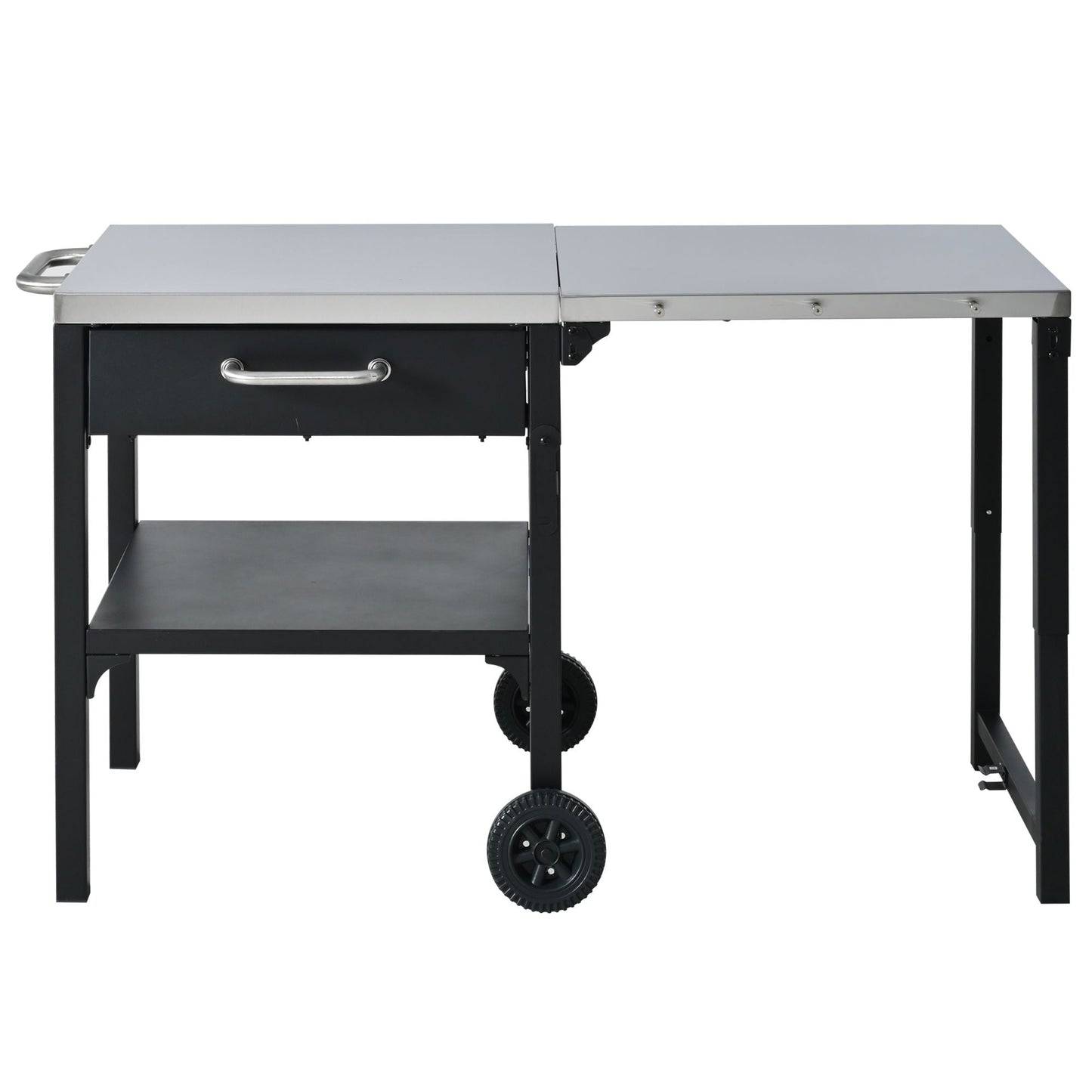 Foldable Outdoor Kitchen Cart With Storage For Patio